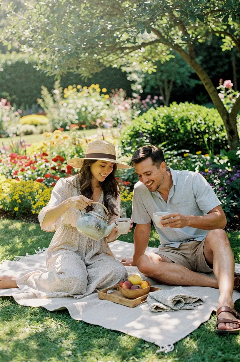 Kūrybiškai išdėliotos arbatos rūšys ant stalo su informaciniais ženklais apie jų naudą sveikatai.